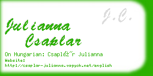 julianna csaplar business card